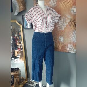 Zara Dark Wash Barrel Style Jeans